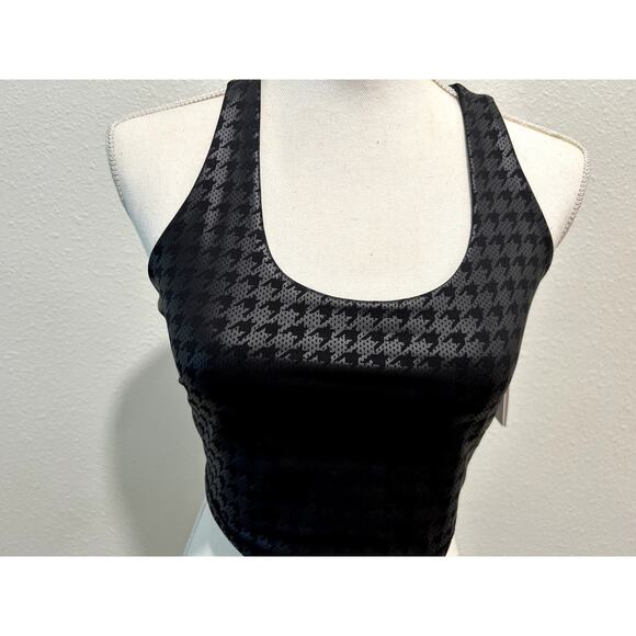 DKNY Women's Cropped Racerback Tank Black Size Medium New - Picture 2 of 9